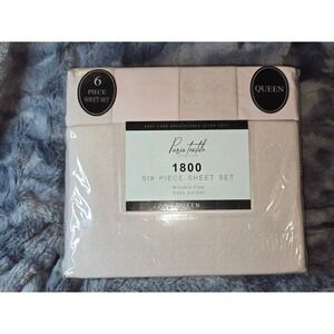 NEW Paris Textile 1800 Collection Queen 6‎ Piece Set Deep Pocket light Pink